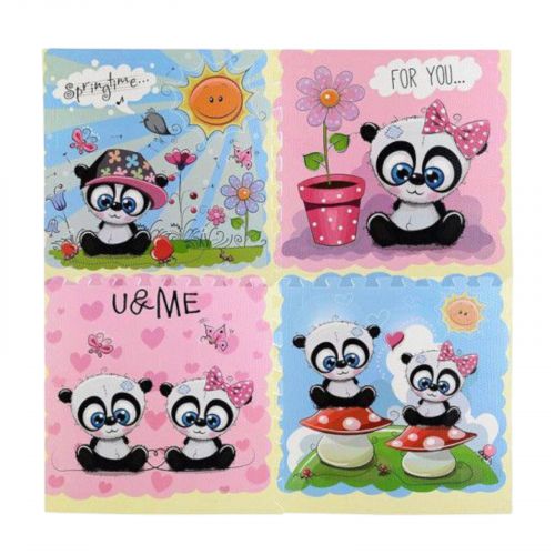 Коврик-пазл 4 элемента, 1 элемент 60х60 см, в пленке  мініатюра фото 1