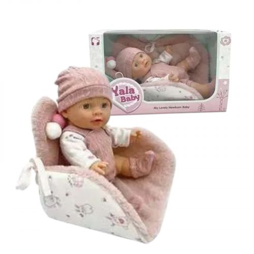 Пупс резиновый, высота 30 см, пеленка трансформируется в удобное кресло, съемную одежду, в коробке  мініатюра фото 1