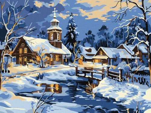 Картина за номерами - "Спокій над річкою" ©art_selena_ua, 30х40см  мініатюра фото 1