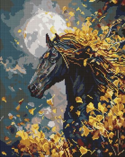 Алмазна мозаїка - "Кінь і вітер" ©art_selena_ua, 40х50см  мініатюра фото 1