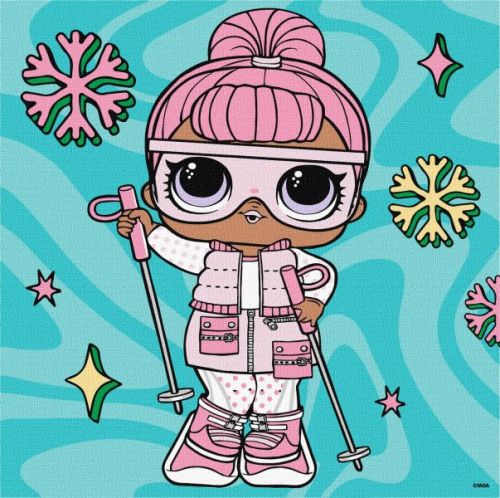 Картина за номерами - L. O. L.  Surprise! Winter chill.  Snow Bunny, 25х25см  мініатюра фото 1