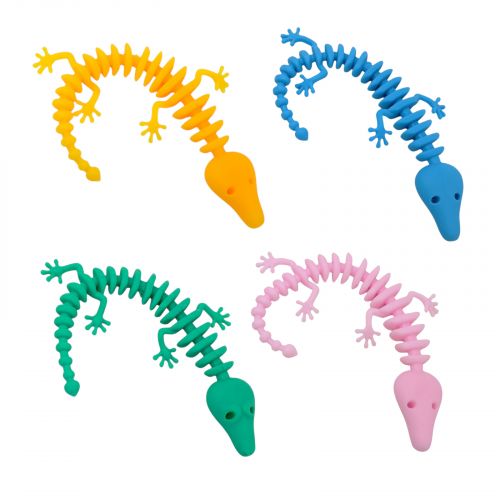 Антистресс резиновый ящерица цветная (МИКС)  мініатюра фото 1