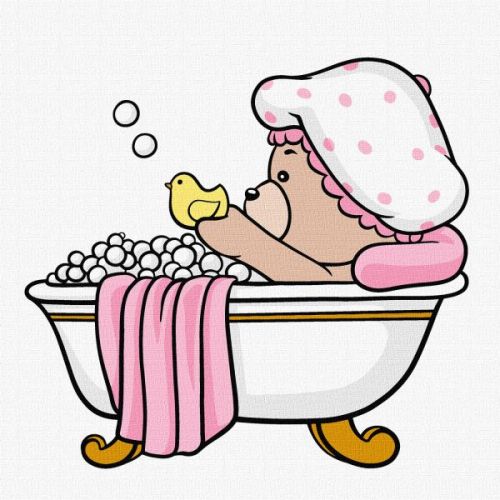 Картина за номерами - "Веселе купання" ©tanya_bonya, 25х25см  мініатюра фото 1