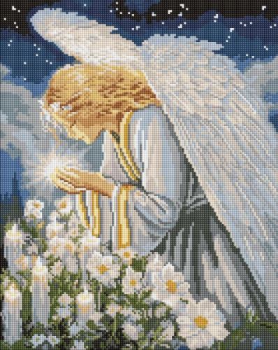 Алмазна мозаїка - "Молитва янгола" ©art_selena_ua, 40х50см  мініатюра фото 1