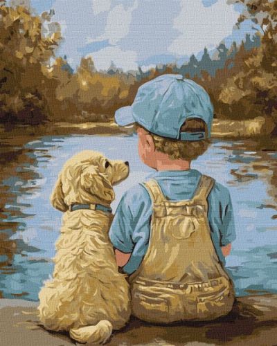 Картина за номерами "Вірні друзі" 40х50 см  мініатюра фото 1