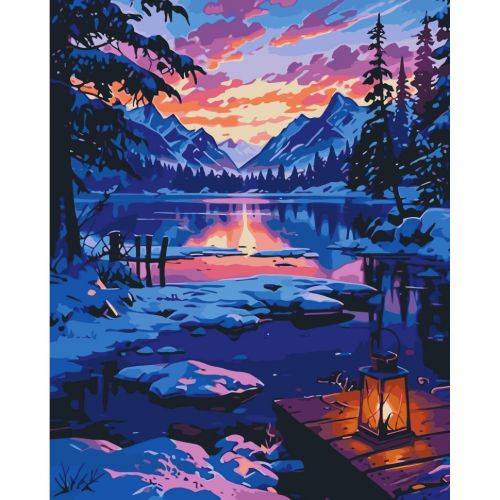 Картина по номерам "Зимовий пейзаж" 40х50 см  мініатюра фото 1