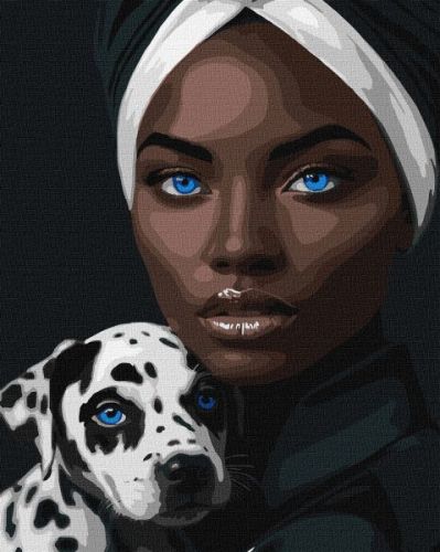 Картина за номерами - "Блакитний погляд" ©art_selena_ua, 40х50см  мініатюра фото 1