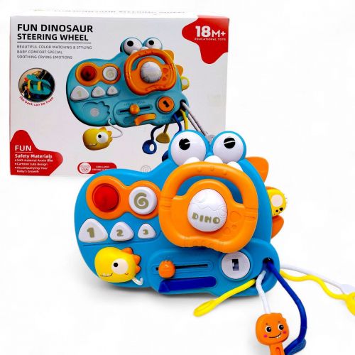 Бізіборд в коробці "Динозаврик" (бірюзовий)  мініатюра фото 1