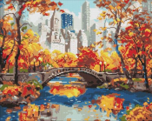 Алмазна мозаїка - "Золотий парк" ©art_selena_ua, 40х50см  мініатюра фото 1
