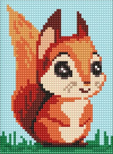 Алмазна мозаїка без підрамника - "Чарівна білочка" ©art_selena_ua, 15х20см  мініатюра фото 1