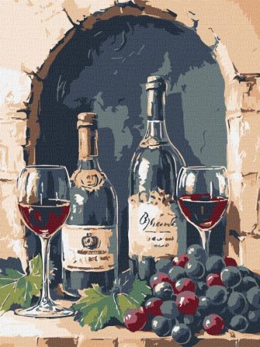 Картина за номерами - "Гармонія вина" ©art_selena_ua, 30х40см  мініатюра фото 1