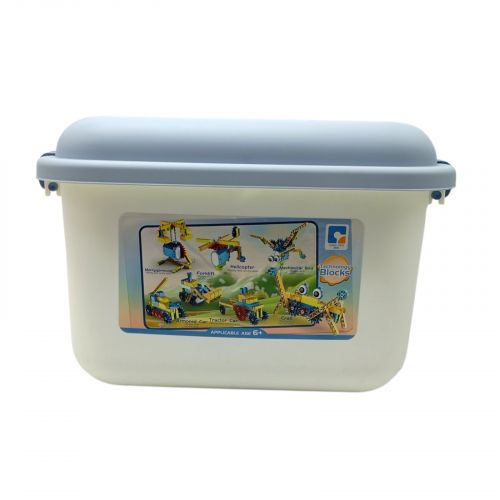 Конструктор на радіокеруванні 361 деталь, автоматичний рух, колесо вільного ходу, рух вперед-назад, акумулятор 3. 7 V, пульт керування, в боксі  мініатюра фото 1