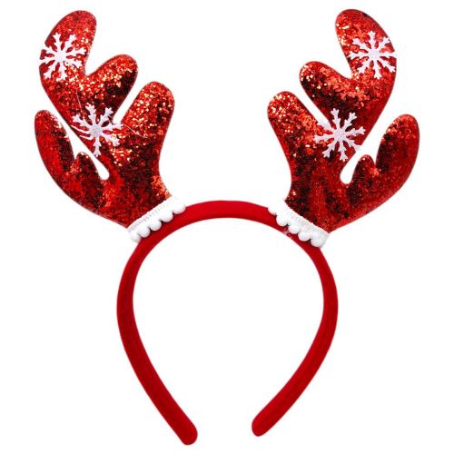 Обруч "Ріжки зі сніжинками" 25 см, мікс видів  мініатюра фото 1