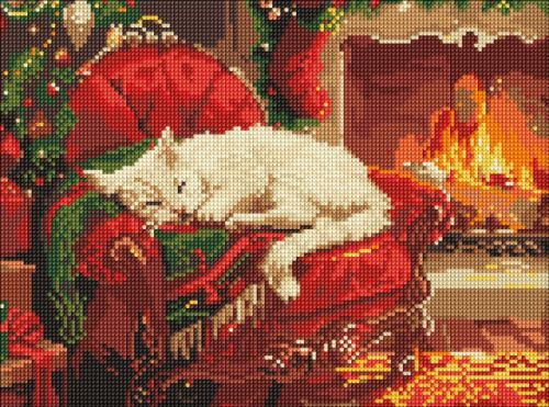 Алмазна мозаїка - Святковий затишок 30х40  мініатюра фото 1