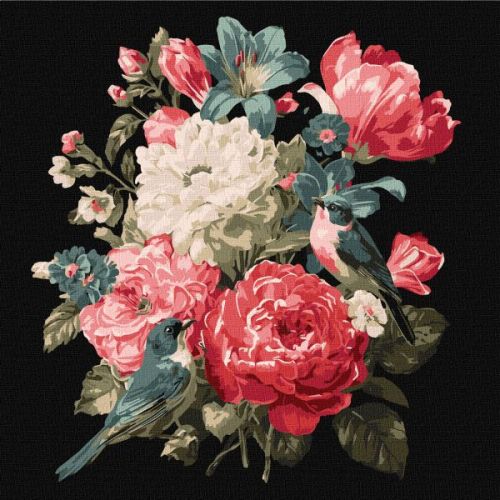 Картина за номерами - Букет життя 30х30 см.  мініатюра фото 1