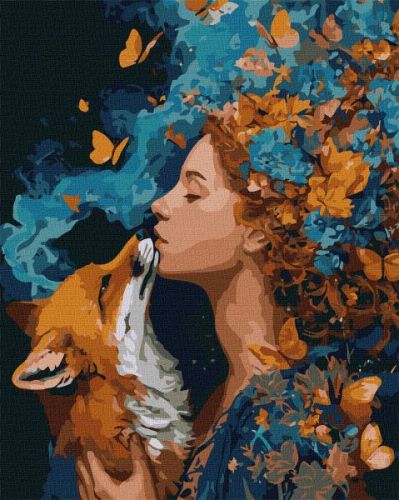 Картина за номерами - Помаранчевий дух осені з фарбами металік extra 40х50  мініатюра фото 1