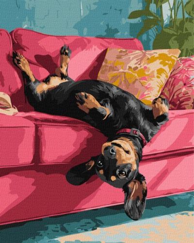 Картина за номерами - Диванна радість 40х50 см.  мініатюра фото 1