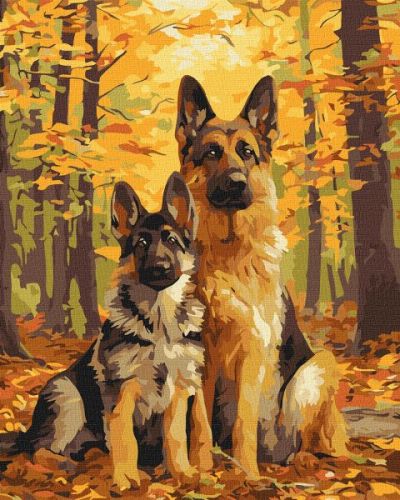 Картина за номерами - Лісові друзі 40х50 см.  мініатюра фото 1