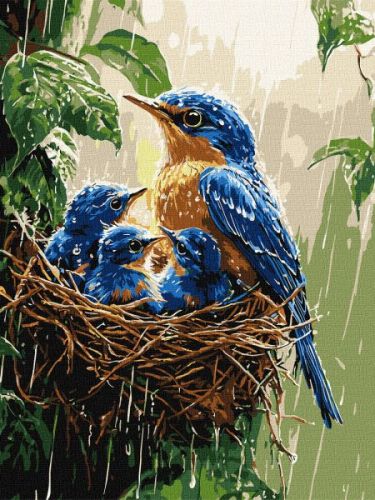 Картина за номерами - Весняний дощ 30х40 см.  мініатюра фото 1