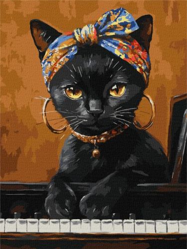 Картина за номерами - Незвична киця 30х40 см.  мініатюра фото 1