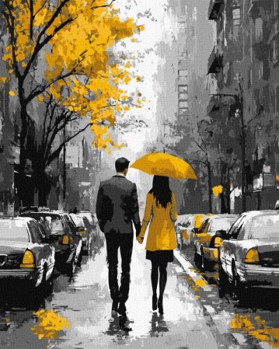 Картина за номерами - Романтичними вуличками 40х50 см.  мініатюра фото 1