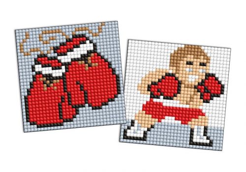 Алмазна мозаїка на стікері - "Спорт.  Боксер", набір із 2 сюжетів, 9х9см  мініатюра фото 1