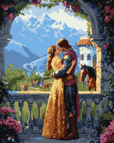 Картина за номерами - "Принцеса та лицар" ©art_selena_ua, 40х50см  мініатюра фото 1