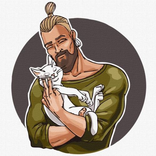 Картина за номерами - "Обійми" ©art. irina. pass, 30х30см  мініатюра фото 1