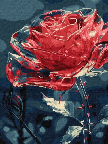 Картина за номерами - Кришталева квітка 30х40 см.  мініатюра фото 1