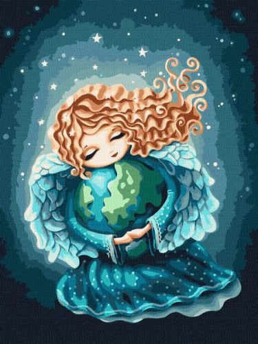 Картина за номерами - Ангел землі 30х40 см.  мініатюра фото 1