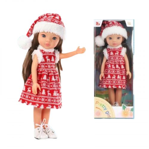 Лялька в різдвяному вбрані, розмір 33см  мініатюра фото 1