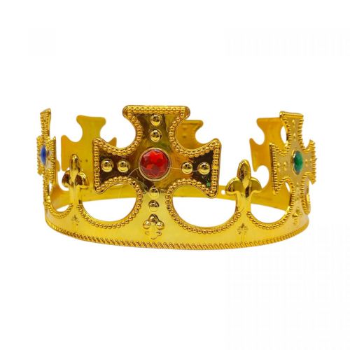 Уценка.  Корона праздничная Короля золото Треснуто крепление  мініатюра фото 1