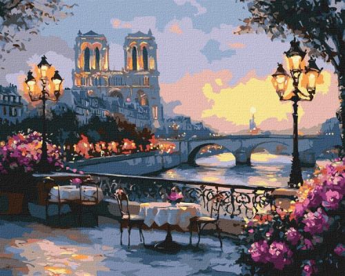 Картина за номерами - "Французький пейзаж" ©art_selena_ua, 40х50см  мініатюра фото 1