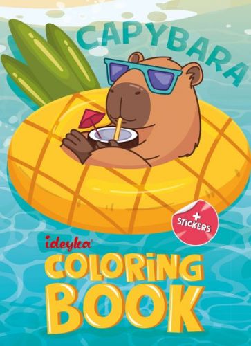 Книжка-розмальовка зі стікерами "Свято капібари"  мініатюра фото 1