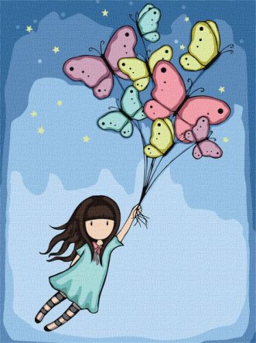 Картина за номерами - "Flight Of The Butterflies Santoro Gorjuss Collection", 30х40см  мініатюра фото 1