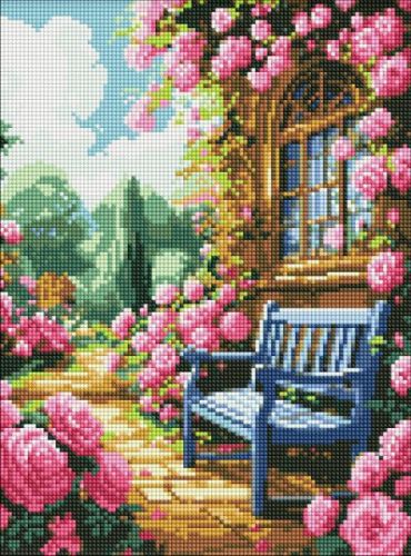 Алмазна мозаїка - "Квітковий сад" ©art_selena_ua, 30х40см  мініатюра фото 1