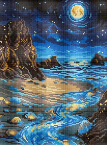 Алмазна мозаїка - "Сяючий берег" ©art_selena_ua, 30х40см  мініатюра фото 1