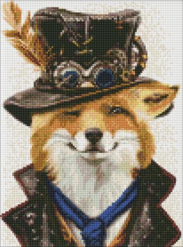 Алмазна мозаїка - "Стімпанк-лис" 30х40см  мініатюра фото 1