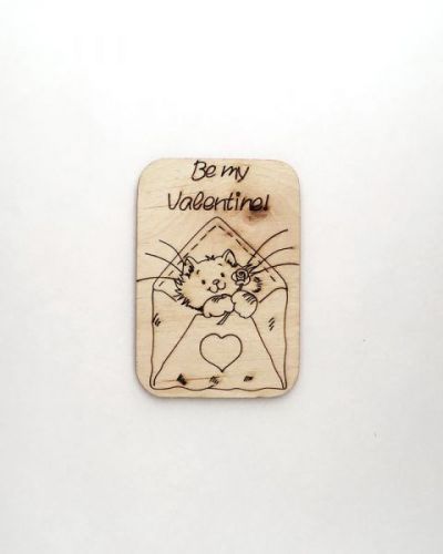 Декоративний елемент "Фігурка з фанери на магніті.  LOVE #17"  мініатюра фото 1