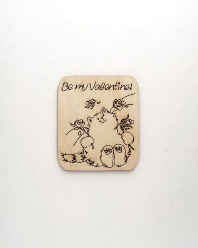 Декоративний елемент "Фігурка з фанери на магніті.  LOVE #21"  мініатюра фото 1