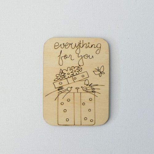 Декоративний елемент "Фігурка з фанери на магніті.  LOVE #6"  мініатюра фото 1