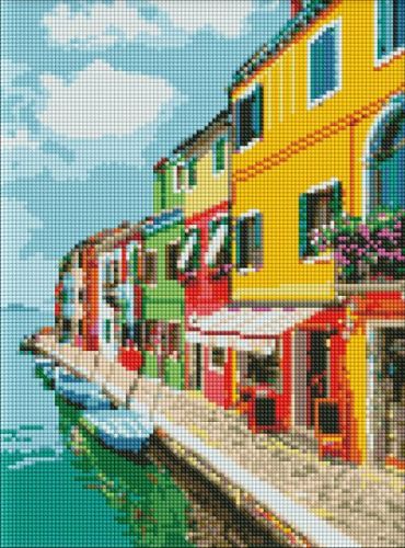 Алмазна мозаїка - "Вуличками Італії" 30х40см  мініатюра фото 1