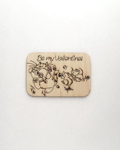 Декоративний елемент "Фігурка з фанери на магніті.  LOVE #18"  мініатюра фото 1