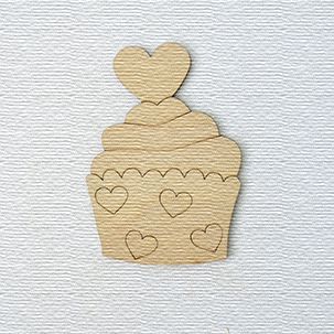 Декоративний елемент "Фігурка з фанери.  Кекс №6"  мініатюра фото 1