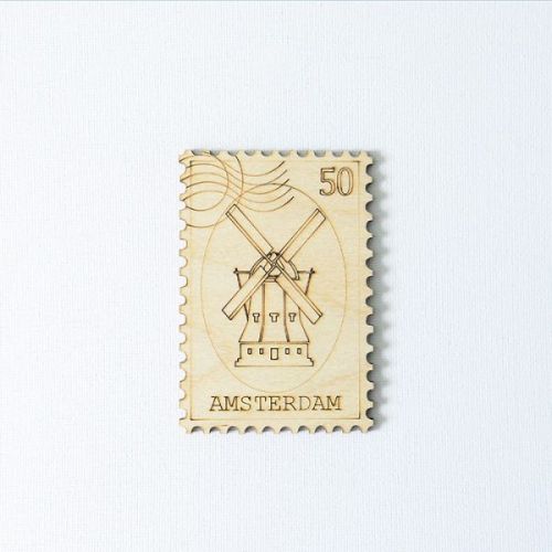 Декоративний елемент "Фігурка з фанери на магніті.  Марка Амстердам"  мініатюра фото 1