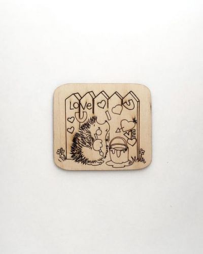 Декоративний елемент "Фігурка з фанери на магніті.  LOVE #16"  мініатюра фото 1