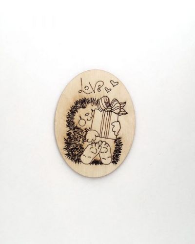 Декоративний елемент "Фігурка з фанери на магніті.  LOVE #12"  мініатюра фото 1