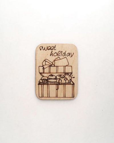 Декоративний елемент "Фігурка з фанери на магніті.  LOVE #3"  мініатюра фото 1