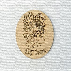 Декоративний елемент "Фігурка з фанери на магніті.  Марка №1"  мініатюра фото 1