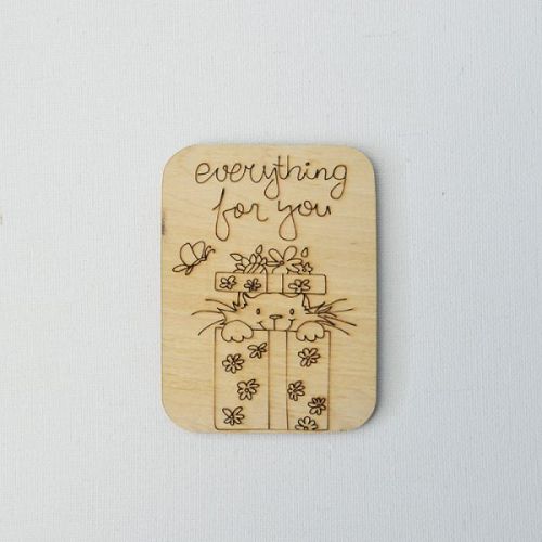 Декоративний елемент "Фігурка з фанери на магніті.  LOVE #7"  мініатюра фото 1